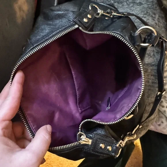 Coach Black Leather Ashley Satchel and Black Leather Wallet Set - Picture 8 of 10